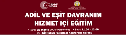 Hizmet İçi Eğitim (Adil ve Eşit Davranma İlkesi)